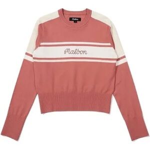 Malbon Golf Pink Color Block Sweatshirt